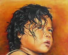 portrait en peinture � l'huile