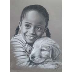 portrait aux pastels sur commande