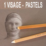 portrait de 1 visage aux pastels sur commande