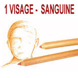 portrait de 1 visage à la sanguine sur commande