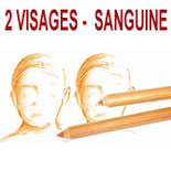 portrait de 2 visages à la sanguine sur commande