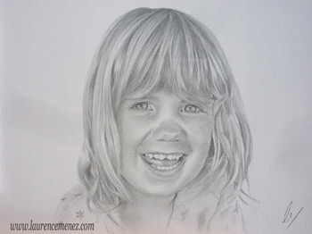 portrait au fusain sur commande