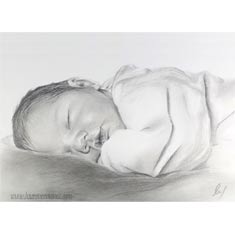 Retour aux portraits portrait au fusain sur commande
