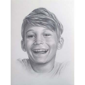 portrait au fusain sur commande