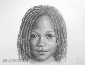 portrait au fusain sur commande