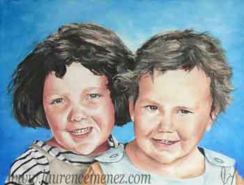 portrait en peinture huile sur commande