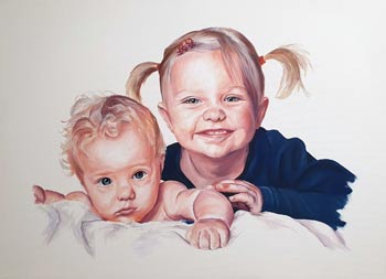 portrait en peinture huile sur commande