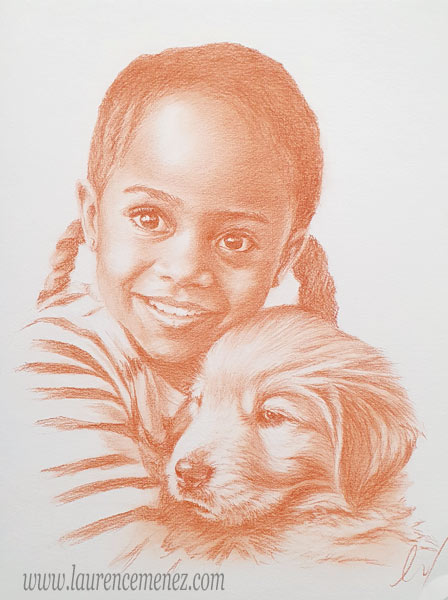 Retour aux portraits portrait à la sanguine sur commande