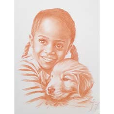 Cliquez pour agrandir portrait à la sanguine sur commande