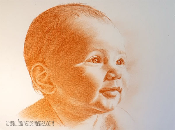 Retour aux portraits portrait à la sanguine sur commande