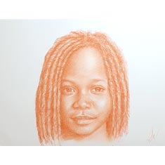 Retour aux portraits portrait à la sanguine sur commande