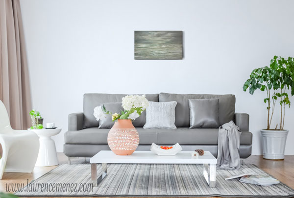 Retour Mer Grise, peinture à l'huile sur toile, Laurence Menez Artiste-peintre