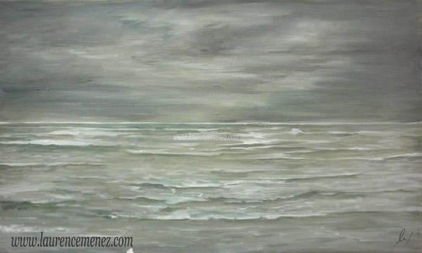 Retour Mer Grise, peinture à l'huile sur toile, Laurence Menez Artiste-peintre